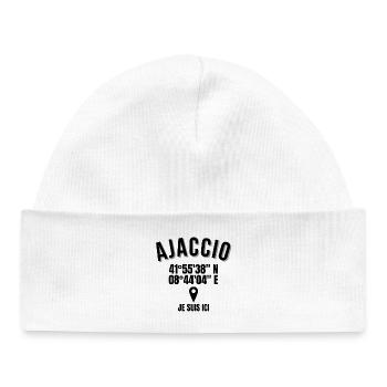 Corsica, Corsican humor, Ajaccio - Baby Organic Beanie - white - Front