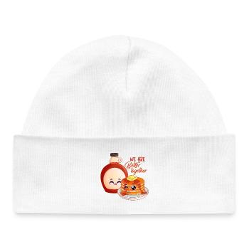 pancake, maple syrup, breakfast - Baby Organic Beanie - white - Front