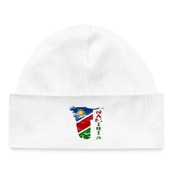 Namibia Map Flag used - Baby Organic Beanie - white - Front