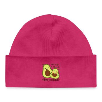 Lets Avo-Cuddle Avocado Snuggle Kawaii Cartoon - Baby Organic Beanie - white - Front