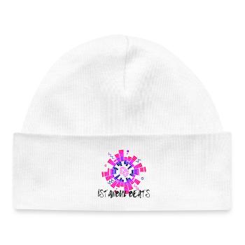 Disco néon DJ cercle design - Bonnet bébé bio - blanc - Devant