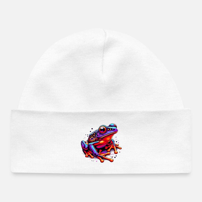 Grenouille - Bonnet bébé bio - blanc