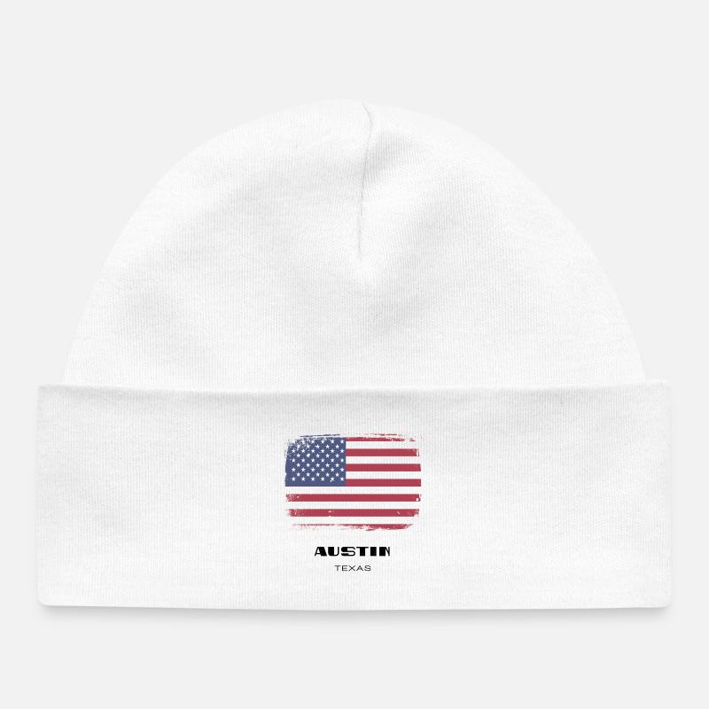 Austin, Texas, États-Unis - Bonnet bébé bio - blanc