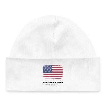 Philadelphie, Pennsylvanie, États-Unis - Bonnet bébé bio - blanc - Devant
