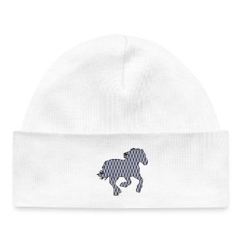 CHEVAL. POULAIN. JUMENT. ANIMAL. ANIMAUX. NATURE. - Bonnet bébé bio - blanc - Devant