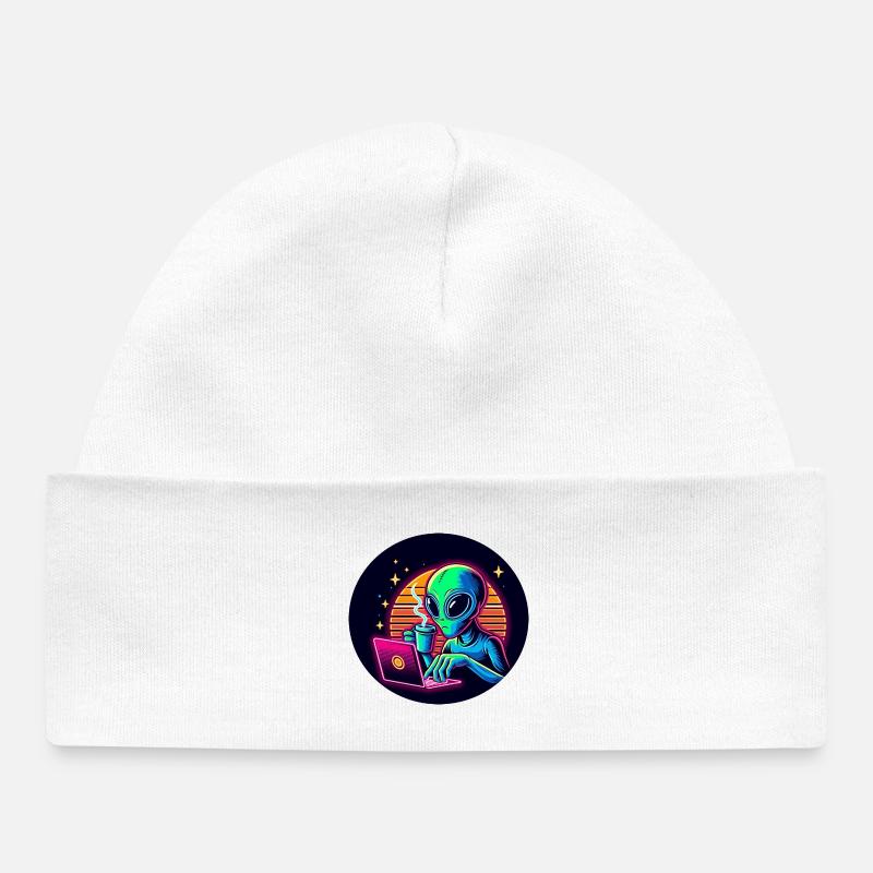 Extraterrestre au travail - Bonnet bébé bio - blanc