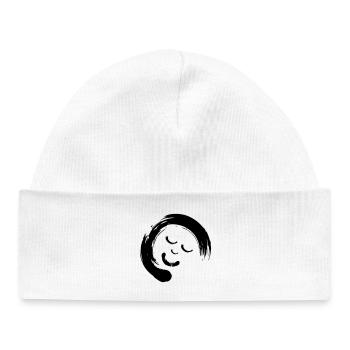 Sleep meditation from the series Ensie face - Baby Organic Beanie - white - Front