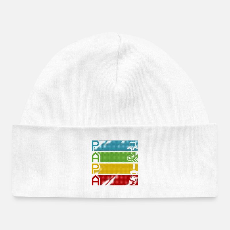 Rétro Gamers Pixel Multicolore - Bonnet bébé bio - blanc