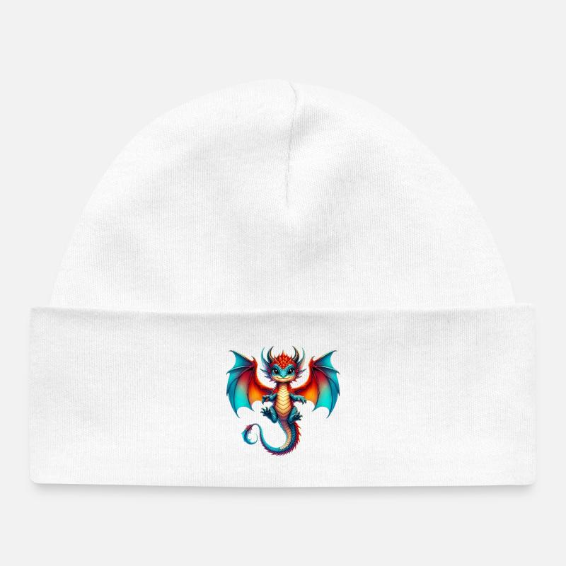Dragon - Bonnet bébé bio - blanc
