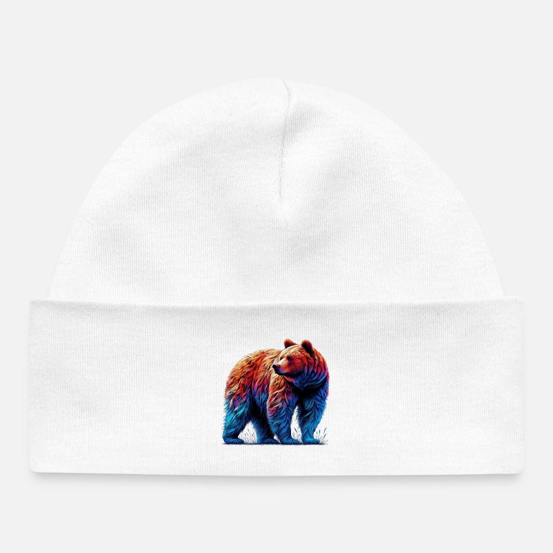 Ours - Bonnet bébé bio - blanc