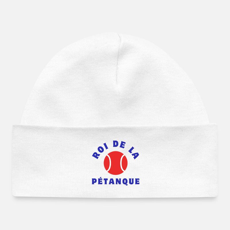 Roi De La Pétanque - Bonnet bébé bio - blanc