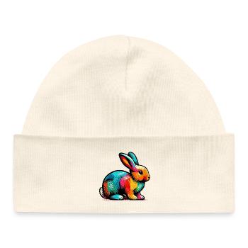 Lapin - Bonnet bébé bio - blanc - Devant