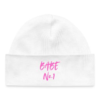 BABE No. 1 - Baby Organic Mütze - Weiß - Vorne