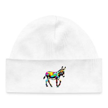 Donkey Mule - Baby Organic Beanie - white - Front