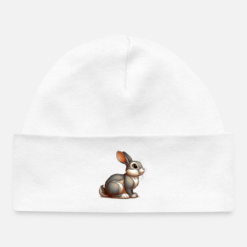 Lapin - Bonnet bébé bio - blanc