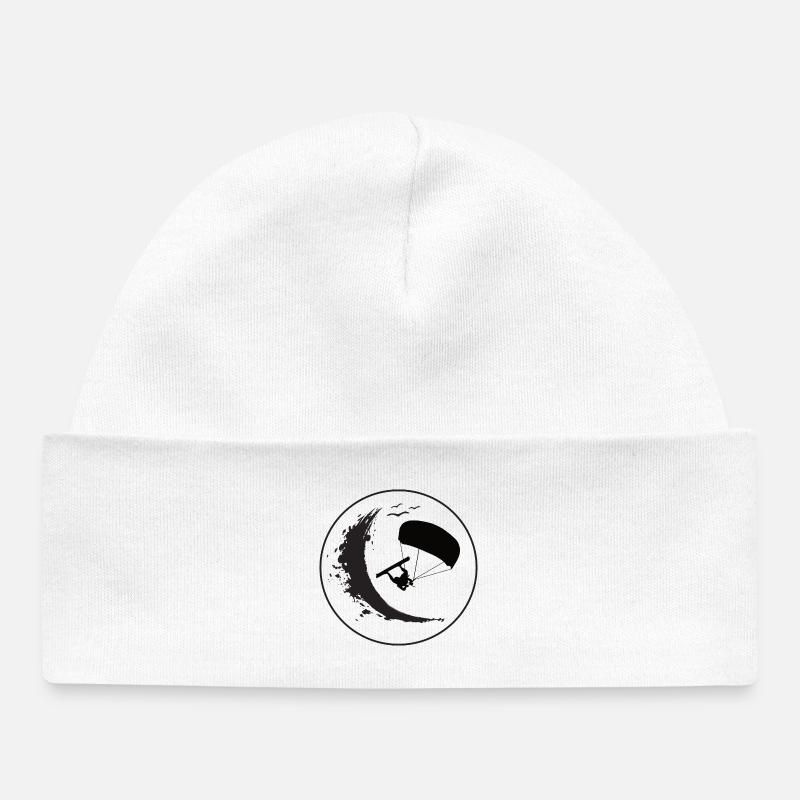 Wave Rider Eclipse - Baby Organic Beanie - white