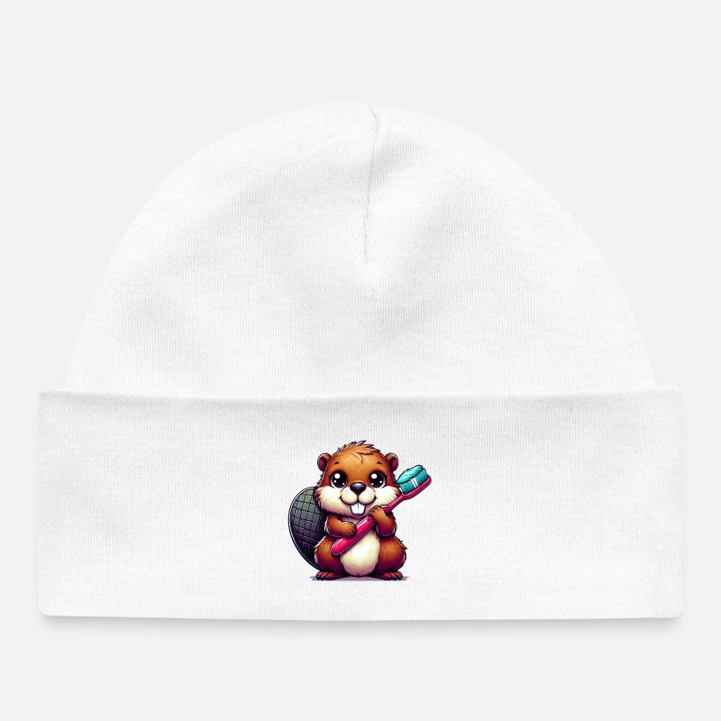 Castor - Bonnet bébé bio - blanc