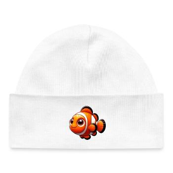 Poisson-clown - Bonnet bébé bio - blanc - Devant