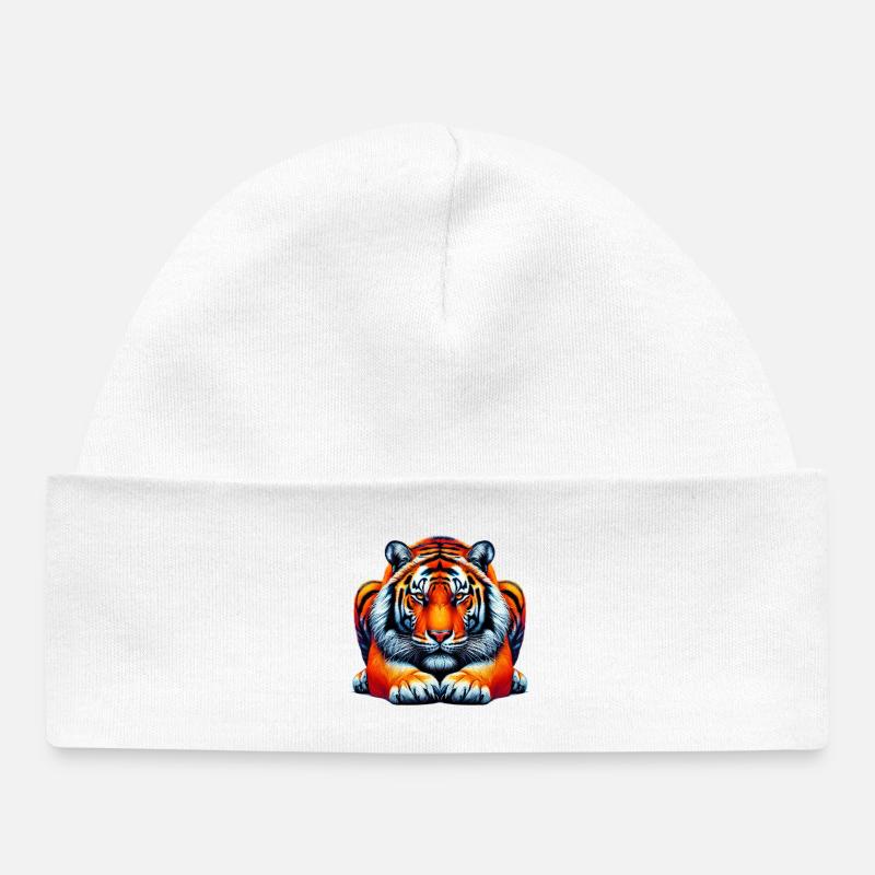 Tigre - Bonnet bébé bio - blanc