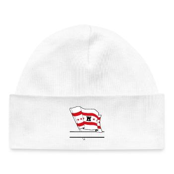 Flag Drenthe text banner - Baby Organic Beanie - white - Front