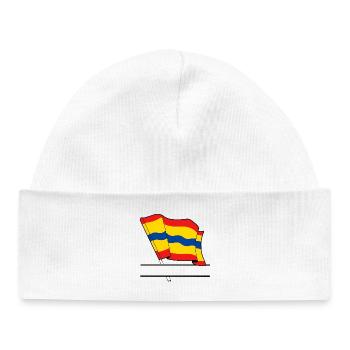 Flag Overijssel text banner - Baby Organic Beanie - white - Front