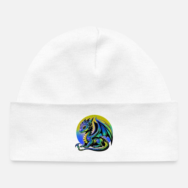 Dragon - Bonnet bébé bio - blanc