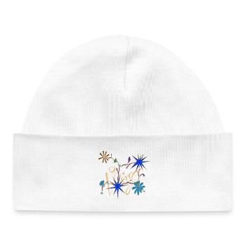 Virgo – Mystische Sternzeichen und Blumen - Baby Organic Mütze - Weiß - Vorne