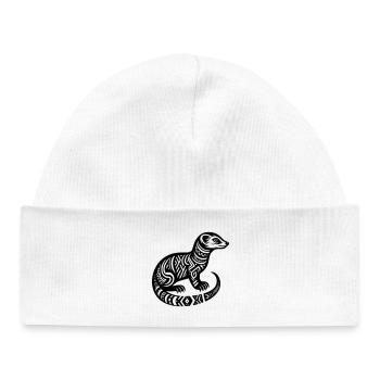 Mangouste tribale - Bonnet bébé bio - blanc - Devant