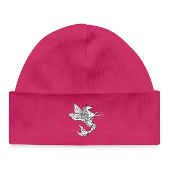 Fantasy horse with wings and fish tail - Baby Organic Beanie - white - Front
