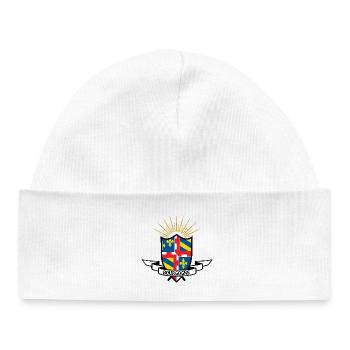 Burgundy - Baby Organic Beanie - white - Front