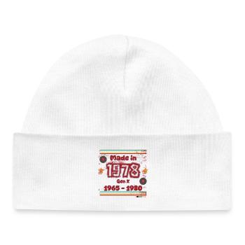 70s Generation Retro Design - Baby Organic Beanie - white - Front