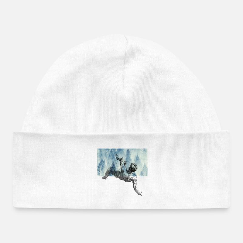 Chute du majestueux Icare - Bonnet bébé bio - blanc