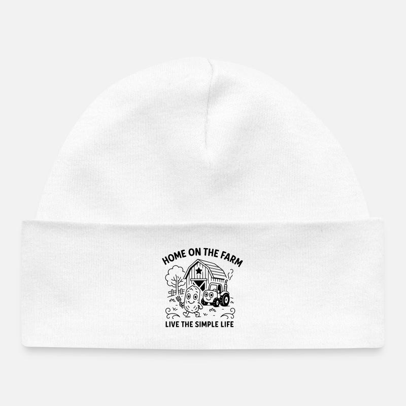 AccueilFerme - Bonnet bébé bio - blanc