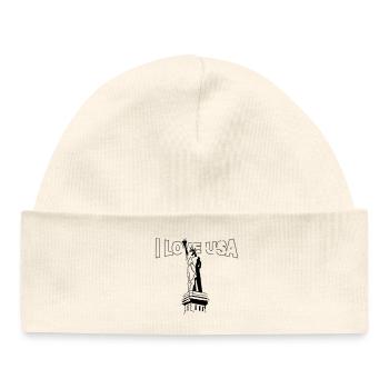 J’adore les États-Unis avec la Statue de la Liberté (graphique vectoriel) - Bonnet bébé bio - blanc - Devant
