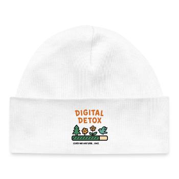 Détox numérique Nature Illustration - Bonnet bébé bio - blanc - Devant