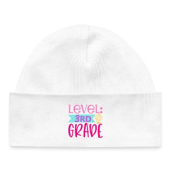 3e année débloquée – Retour à l’école - Bonnet bébé bio - blanc - Devant
