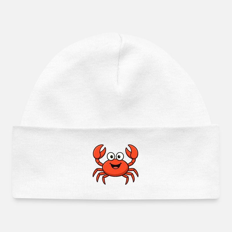 Homard de dessin animé joyeux - Bonnet bébé bio - blanc