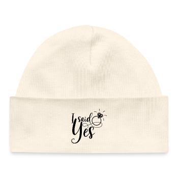 I said yes, Marriage - Baby Organic Beanie - white - Front