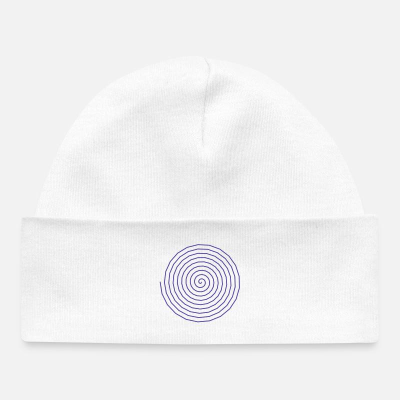 Functional Spiral Pattern Design - Baby Organic Beanie - white
