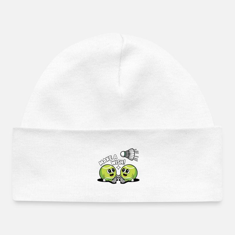 Bande dessinée Tennisball – Make a Wish Gag - Bonnet bébé bio - blanc