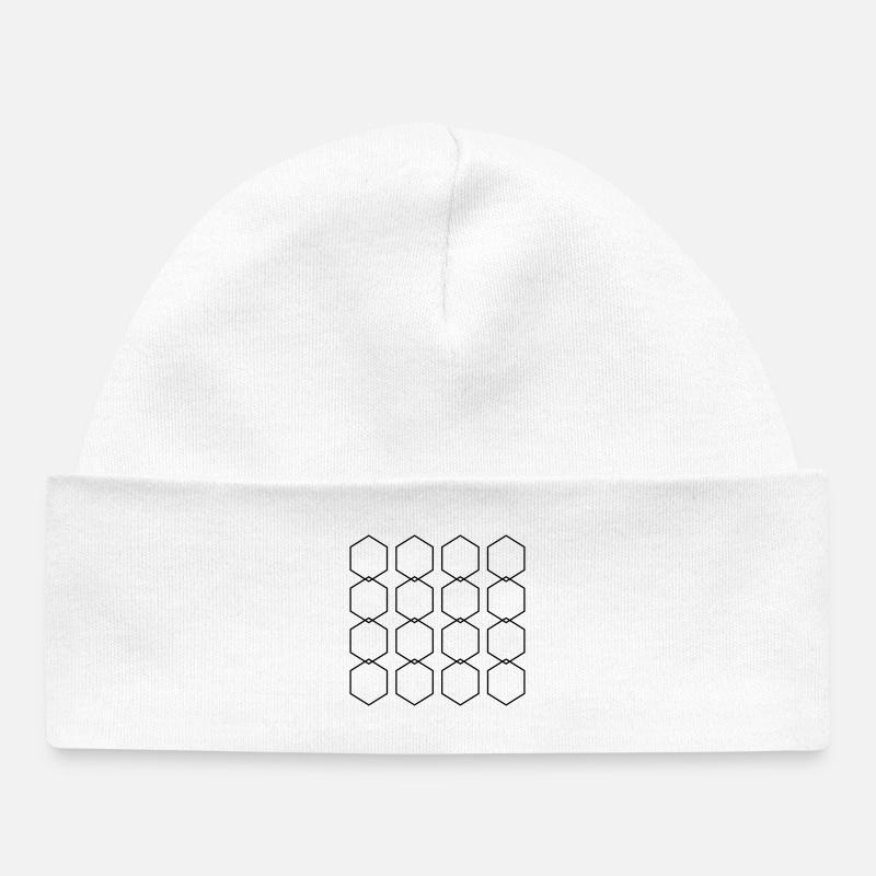 Abstract Pattern - Baby Organic Beanie - white