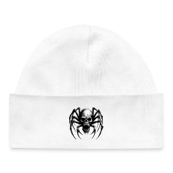 Halloween Monster Spider Skull - Baby Organic Beanie - white - Front