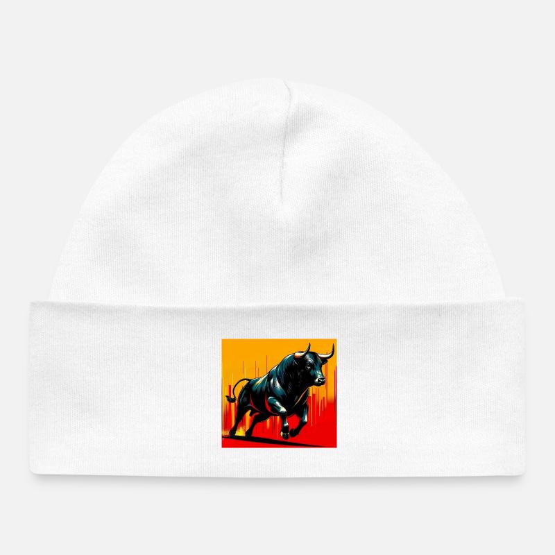 taureau - Bonnet bébé bio - blanc