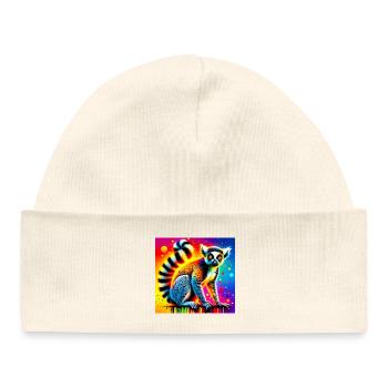 Lemur - Baby Organic Beanie - white - Front