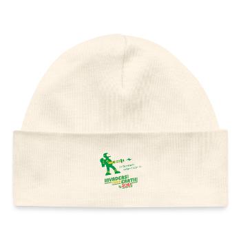 Envahisseurs de la Terre 2081 GUERRIER VERT - Bonnet bébé bio - blanc - Devant
