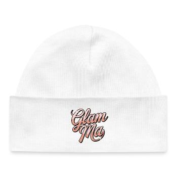 Glam Mad Glitter Script - Baby Organic Beanie - white - Front