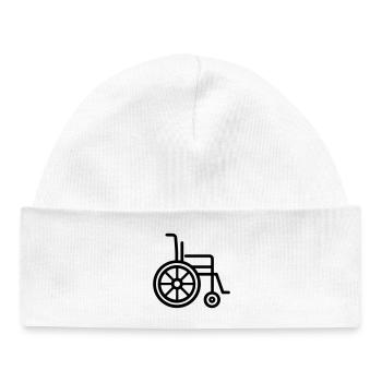 wheelchair - Baby Organic Beanie - white - Front