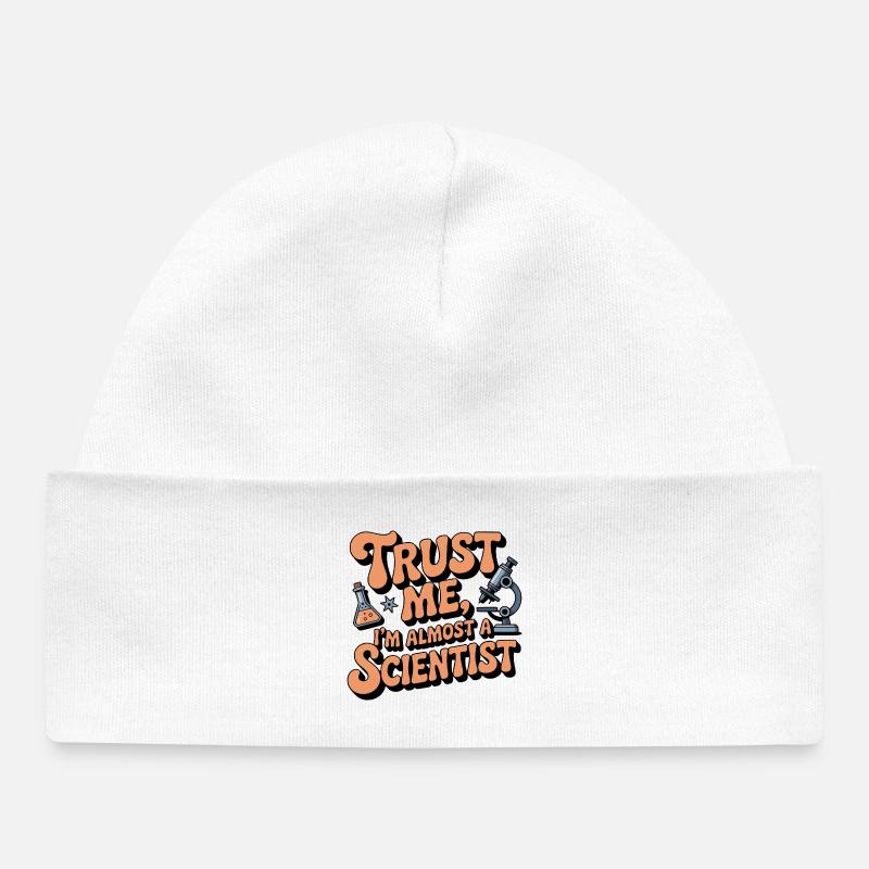 humour scientifique - Bonnet bébé bio - blanc