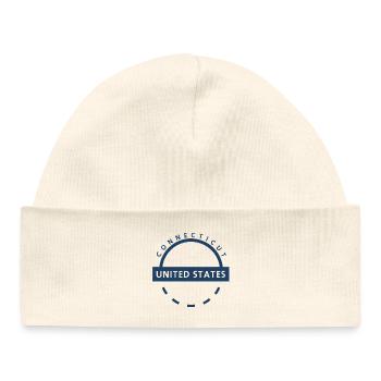 Connecticut State Emblem - Baby Organic Beanie - white - Front