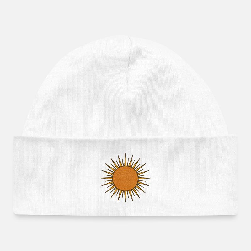 Vintage Radiant Sun - Bonnet bébé bio - blanc
